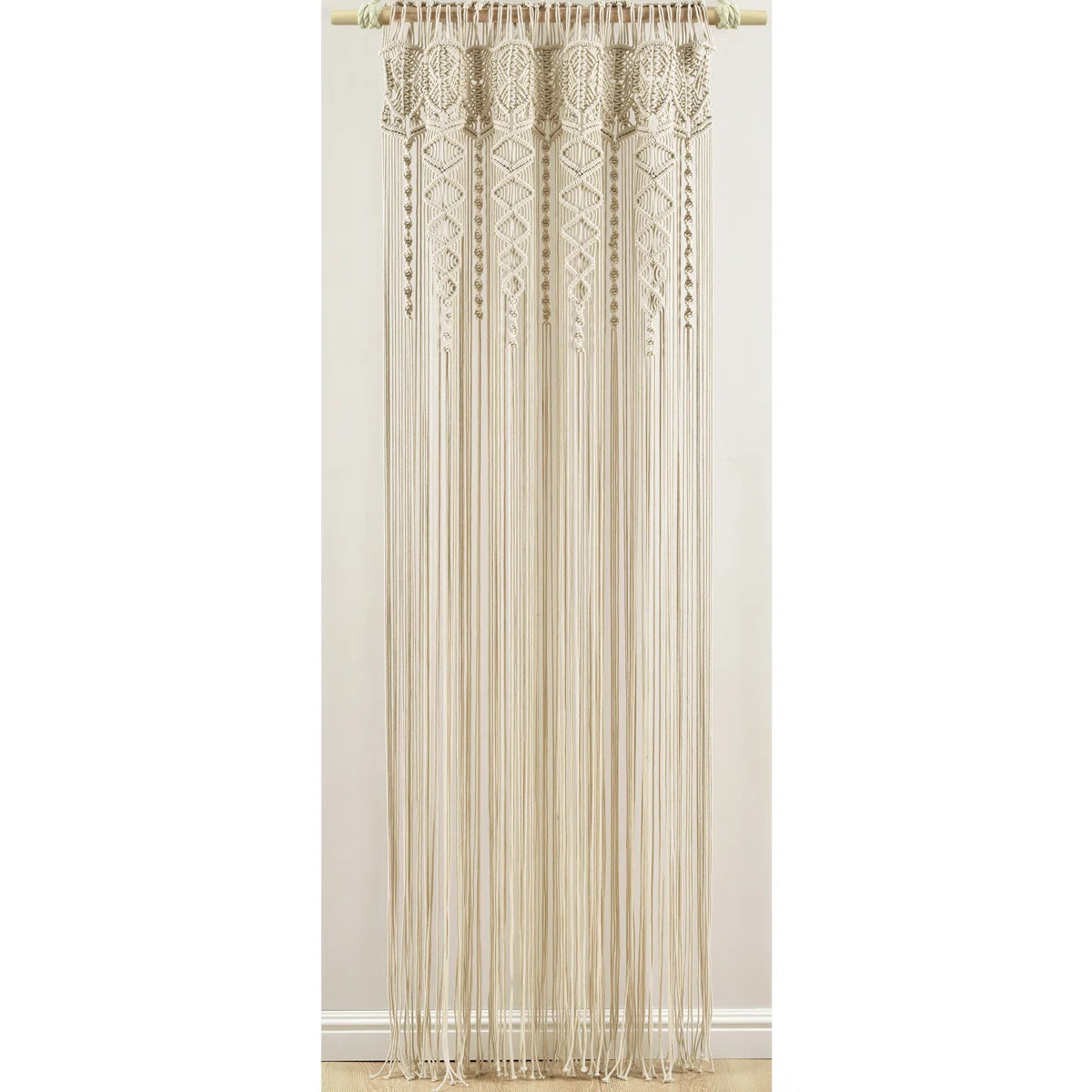 Reyna Cotton Semi Sheer Curtain Single Panel
