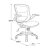 Riley Office Chair with White Mesh Seat and Back - White