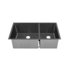 Black Rivage Double Basin Undermount Kitchen Sink