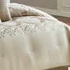 10 Piece Comforter Set - Ivory/Gold - Queen