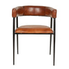Avery armchair - Leather and steel