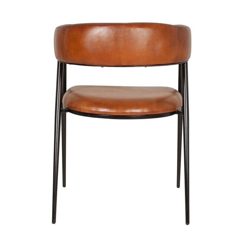 Avery armchair - Leather and steel