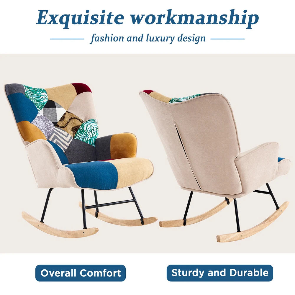 Rocking Chair, Boho Design Nursery Glider Rocker – Salvage & Co Indy