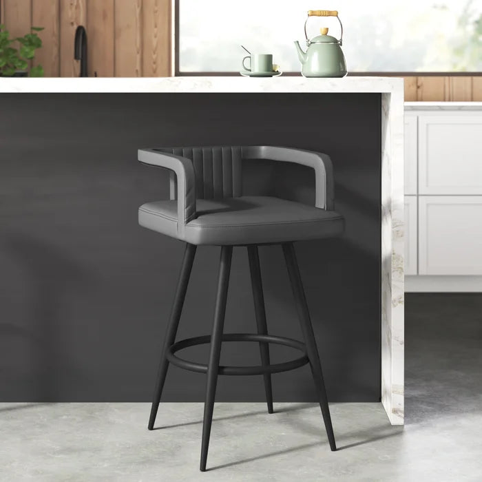 Black Roddy Swivel Counter Stool (26" Seat Height)