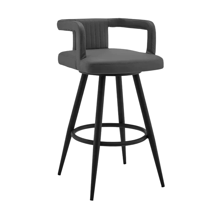 Black Roddy Swivel Counter Stool (26" Seat Height)