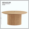 Round Fluted Coffee Table, 2 boxes