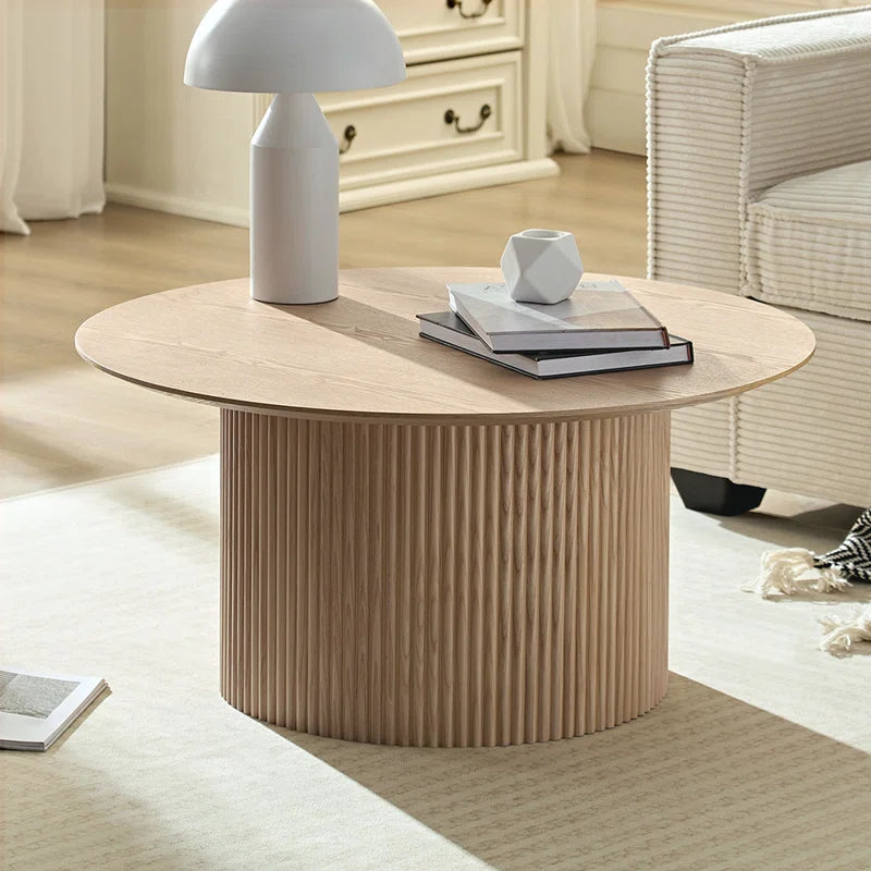 Round Fluted Coffee Table, 2 boxes