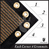 Privacy Screen Cover Windscreen with Heavy Duty Brass Grommets