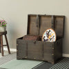 Vintiquewise Brown Large Wooden Storage Trunk
