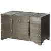 Vintiquewise Brown Large Wooden Storage Trunk