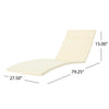 Roylee Ebern Designs 1 Piece Outdoor Seat/Back Cushion 27.5'' W x 80'' D