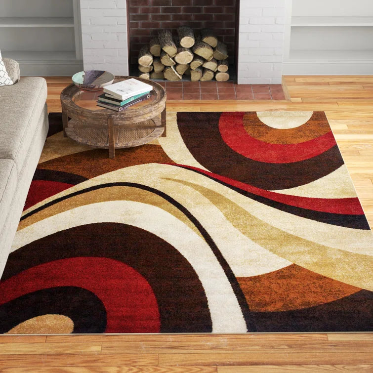 Rubith Abstract Brown/Beige Area Rugs - SHOWROOM ITEM