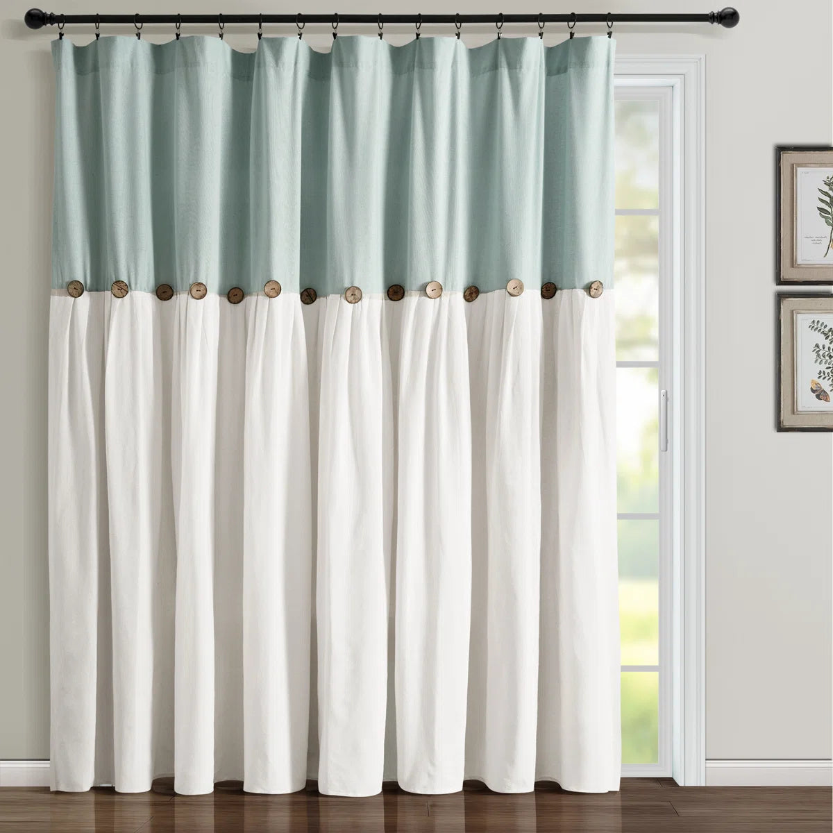 Ruya Cotton Blend Semi Sheer Curtain Panel Set of 2