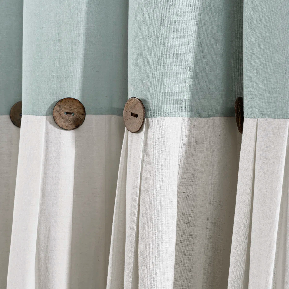 Ruya Cotton Blend Semi Sheer Curtain Panel Set of 2