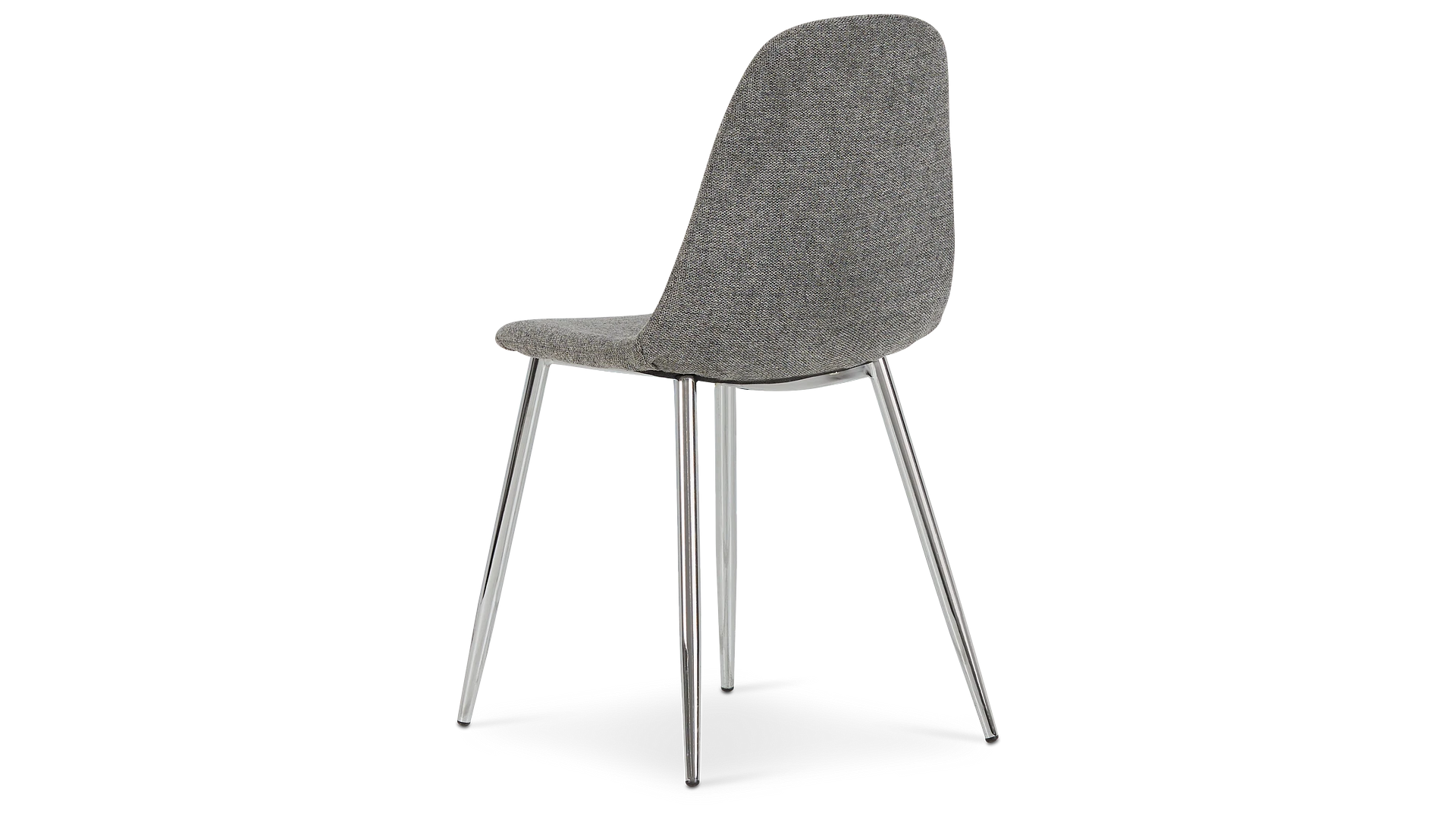 Havana Dark Gray Upholstered Side Chair W/ Chrome Legs - Set of 2