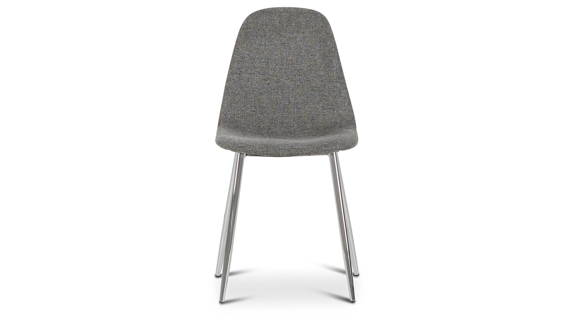 Havana Dark Gray Upholstered Side Chair W/ Chrome Legs - Set of 2