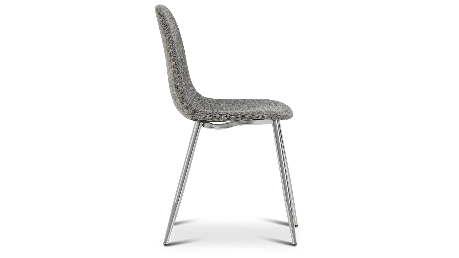 Havana Dark Gray Upholstered Side Chair W/ Chrome Legs - Set of 2