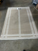 Border Plaid Handmade Jute Woven Area Rug Natural/Cream
