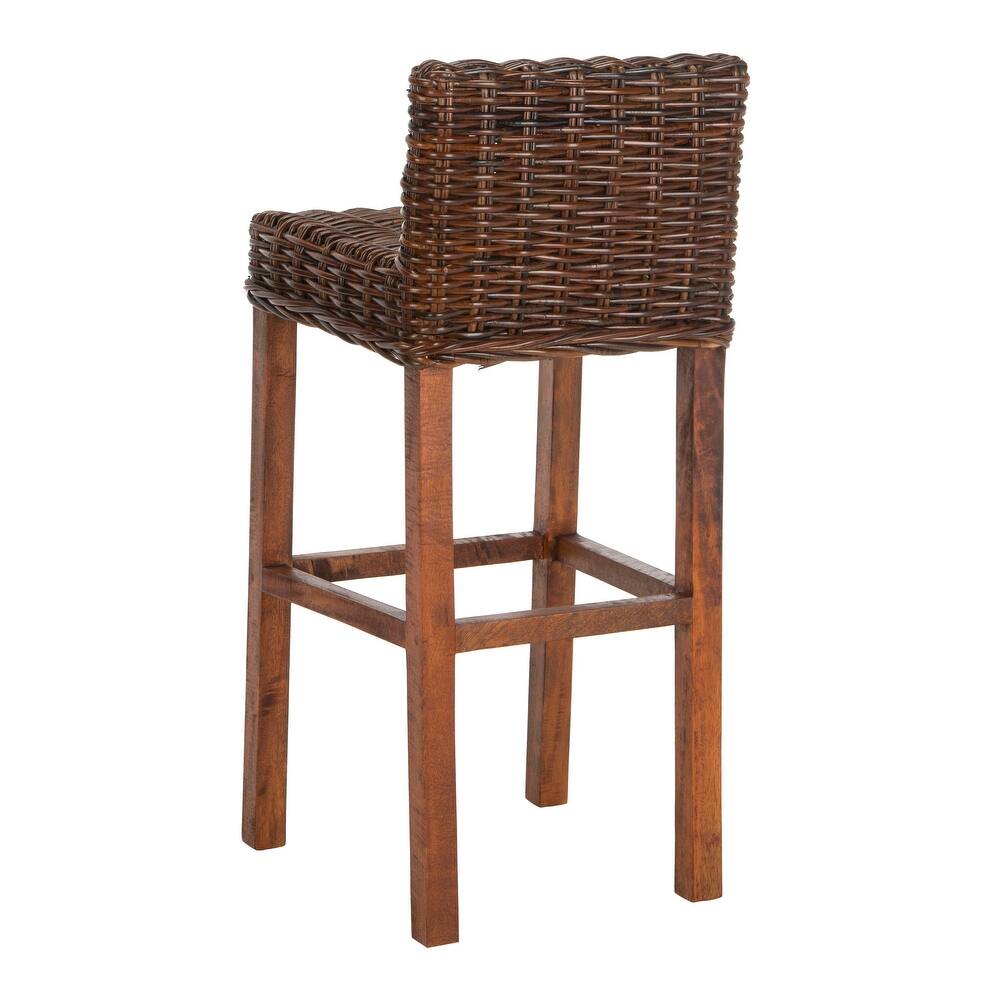 30- Inch St. Thomas Indoor Wicker Brown Bar Stool