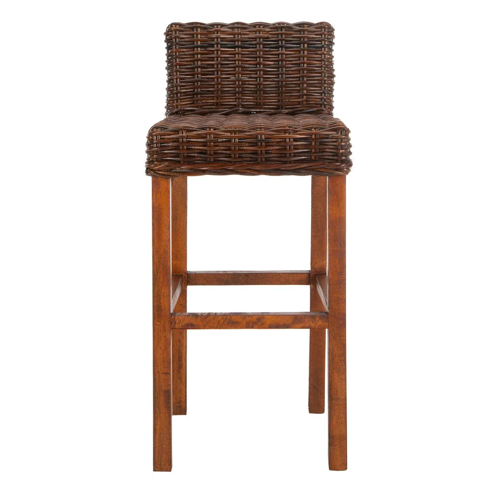 30- Inch St. Thomas Indoor Wicker Brown Bar Stool