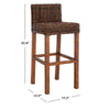 30- Inch St. Thomas Indoor Wicker Brown Bar Stool