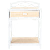 Bea Coastal 1-Drawer 1-Shelf Nightstand - White/Natural