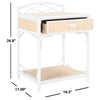 Bea Coastal 1-Drawer 1-Shelf Nightstand - White/Natural