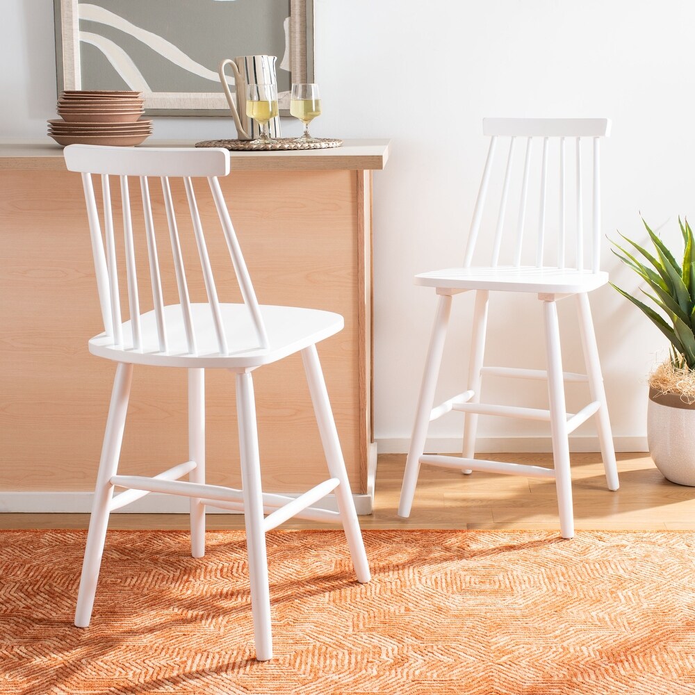 Beaufort Spindle Farmhouse Counter Stool - White