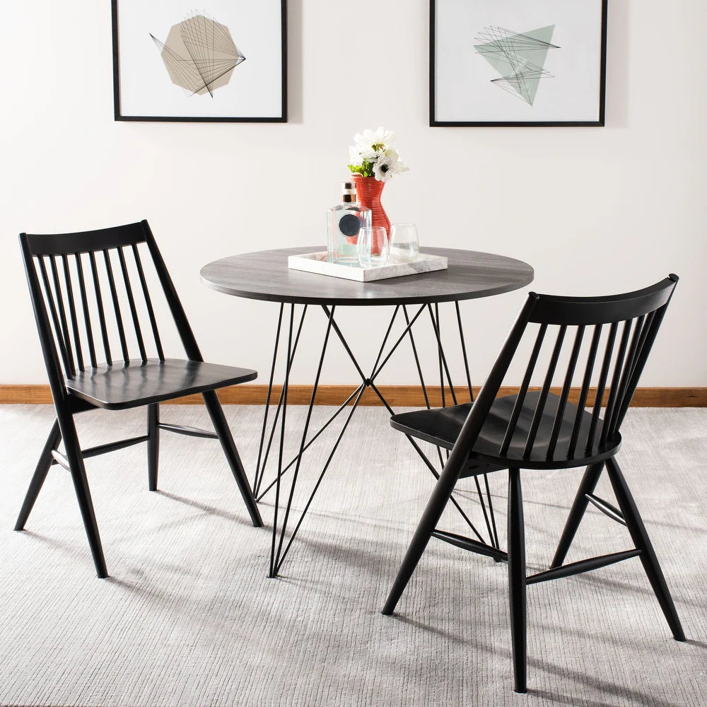 Dining Wren Black Spindle Dining Chair (Set of 2) - Black