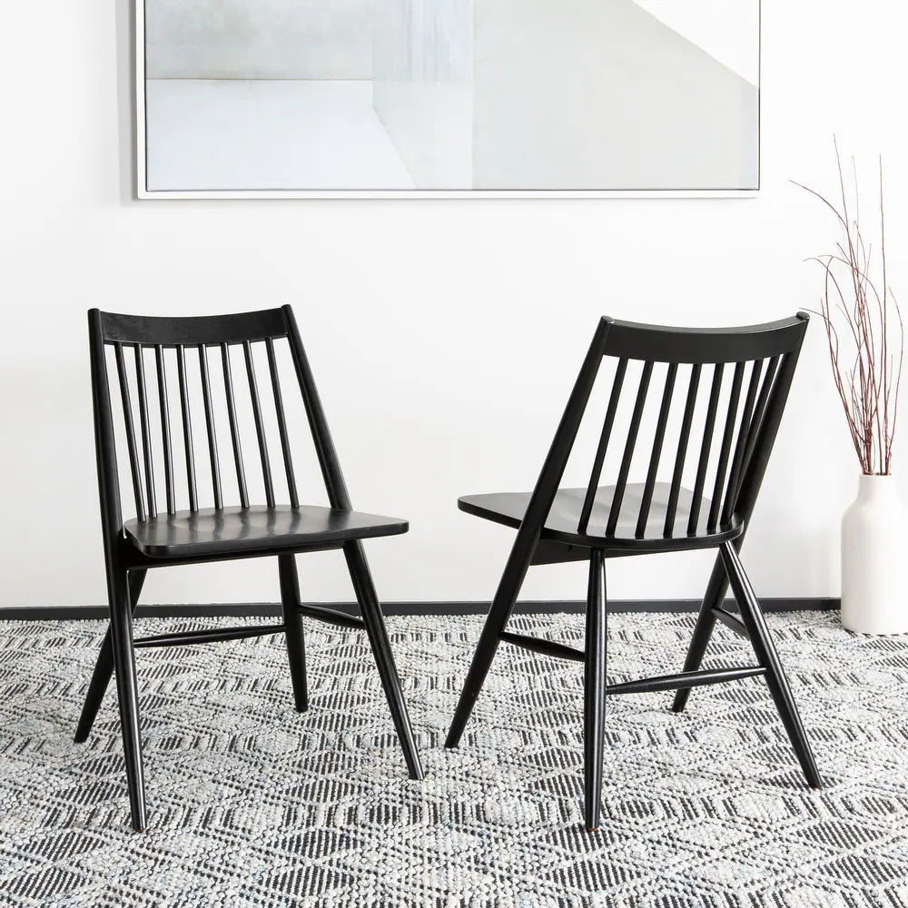 Dining Wren Black Spindle Dining Chair (Set of 2) - Black