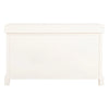 Freddy Distressed White Wicker Storage Bench