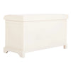 Freddy Distressed White Wicker Storage Bench