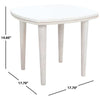 Lara Marble Living Room Accent Side Table - White Wash/White (Set of 2)