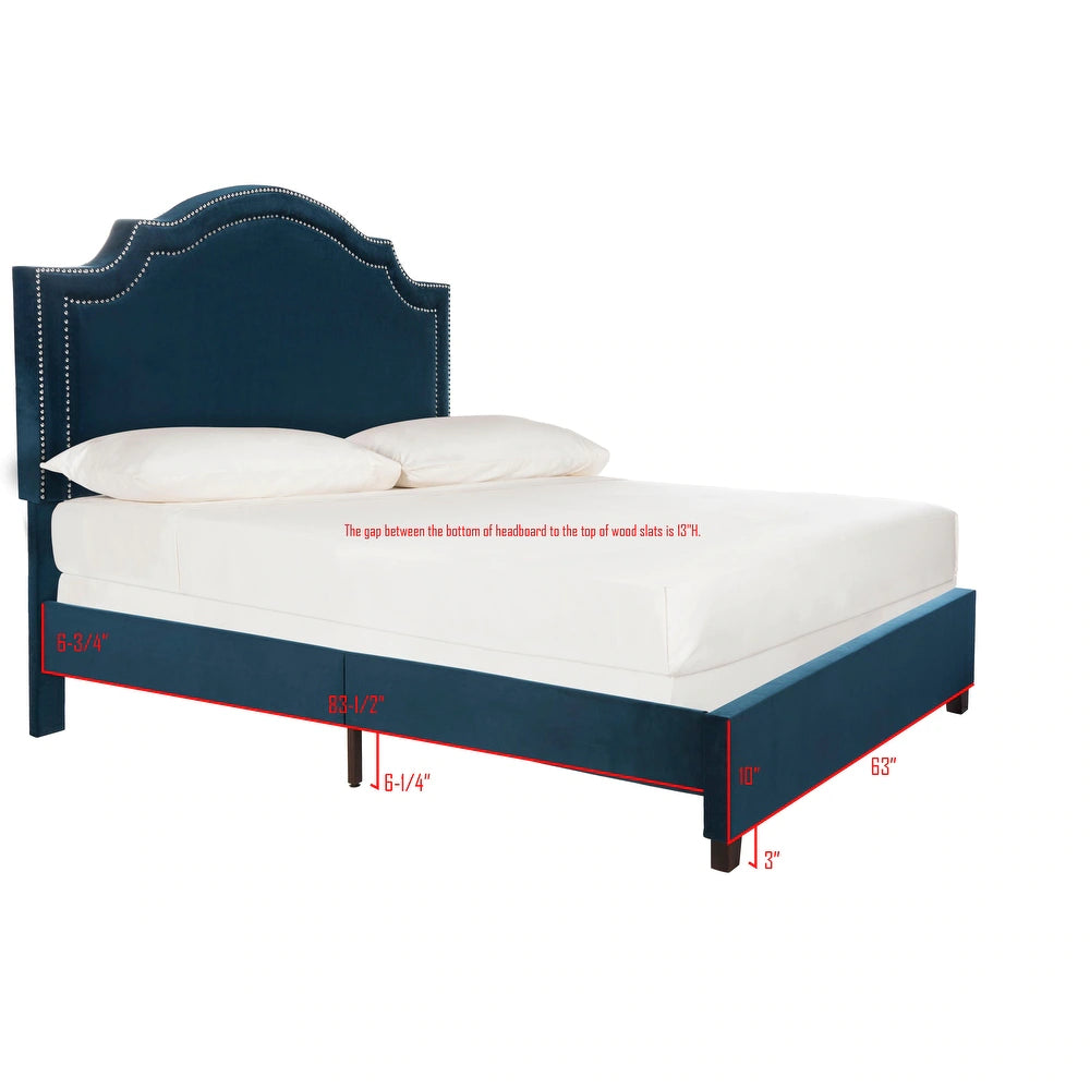 Theron Navy Bed (Queen)
