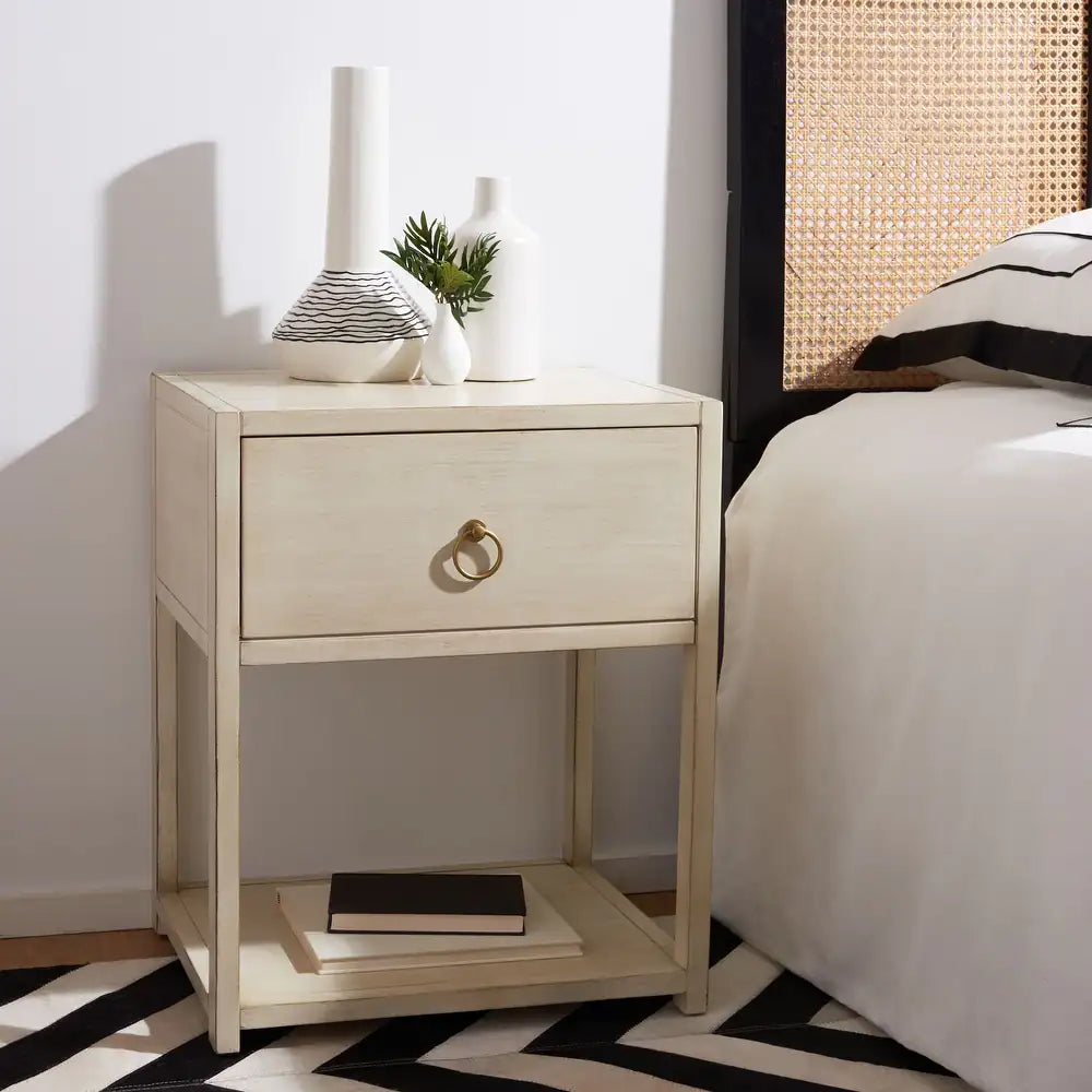 Yudi 1-Drawer 1-Shelf Accent Table Nightstand