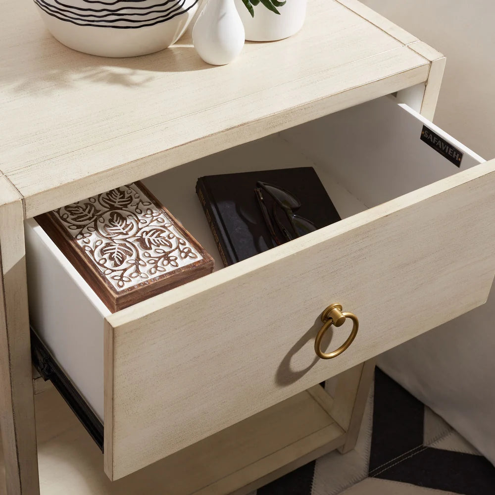 Yudi 1-Drawer 1-Shelf Accent Table Nightstand