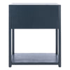 Yudi 1-Drawer 1-Shelf Accent Table Nightstand. - Navy