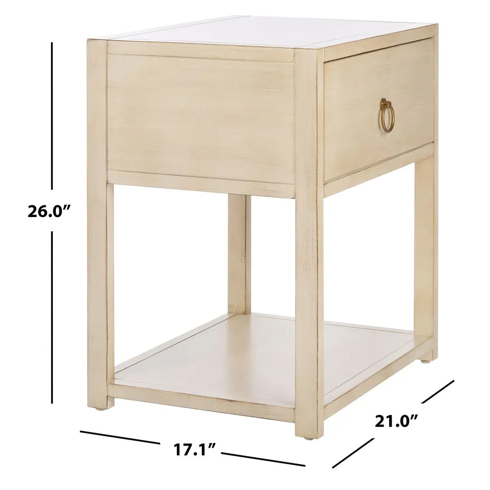 Yudi 1-Drawer 1-Shelf Accent Table Nightstand