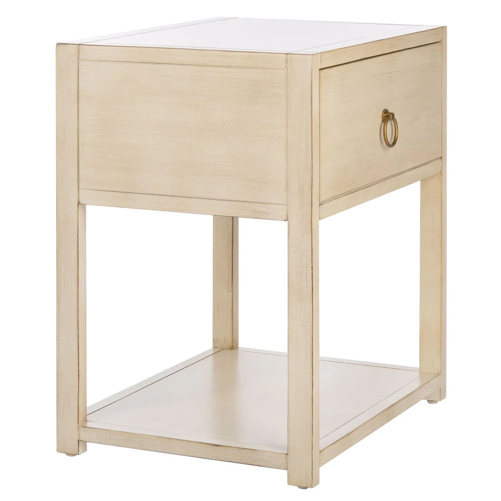 Yudi 1-Drawer 1-Shelf Accent Table Nightstand