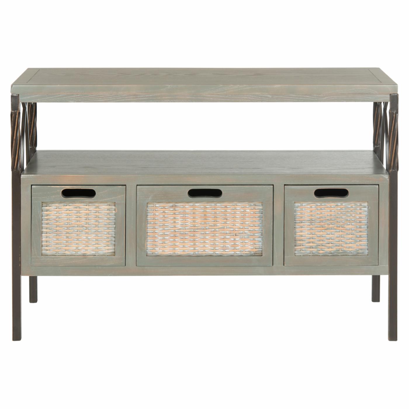 3 Drawer Console Table - French Gray