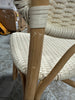 Canton Rattan and Woven Dining Chair White