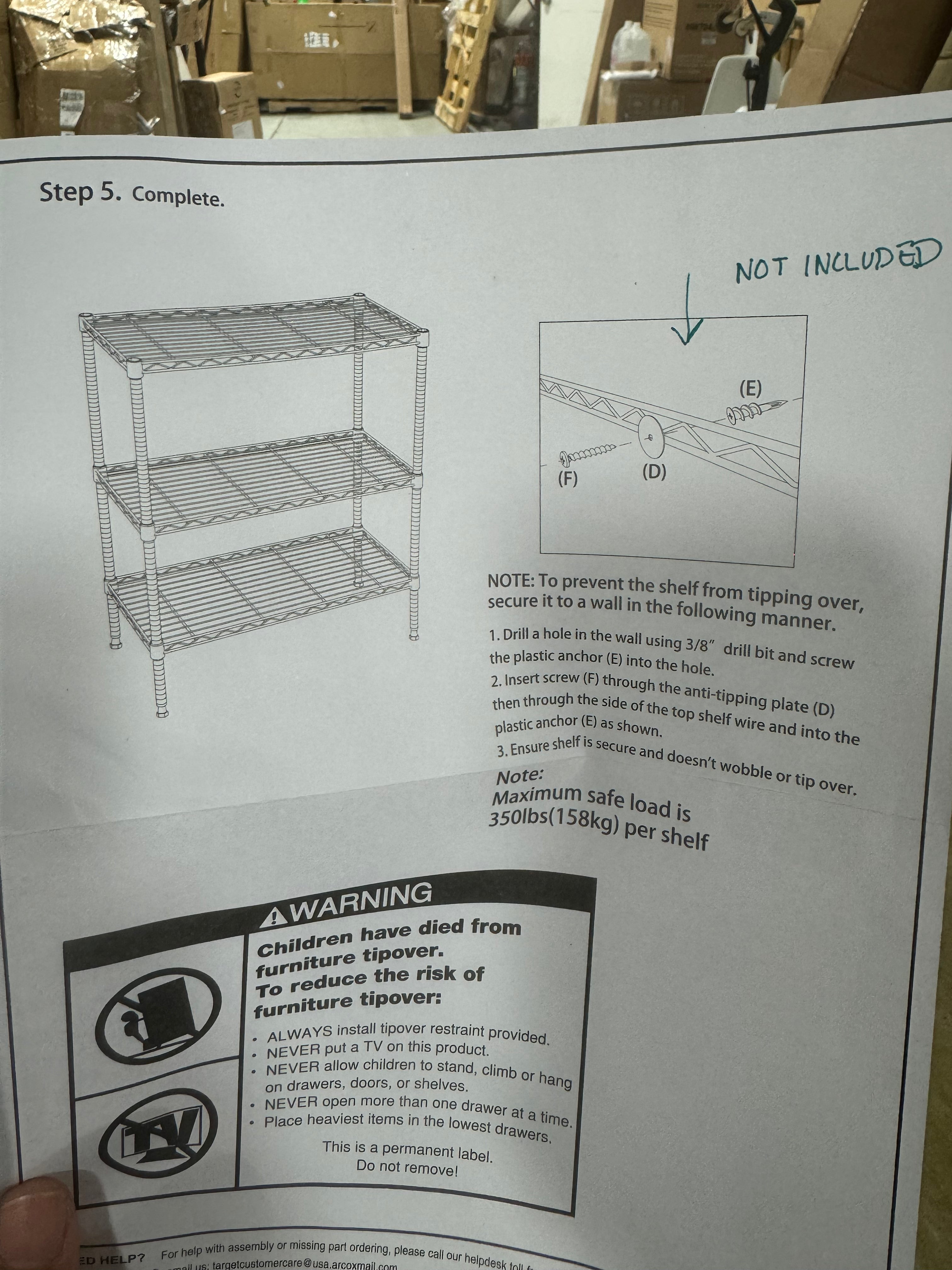 3 Tier Wide Wire Shelving