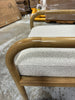 Boucle Upholstered Wood Accent Arm Chair