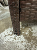 2-Pieces Rattan Patio Conversation Set with Off-white Cushions