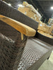 2-Pieces Rattan Patio Conversation Set with Off-white Cushions