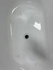 Vanity Art White/Polished Chrome Acrylic Oval Freestanding Soaking Bathtub with Drain (Center Drain)