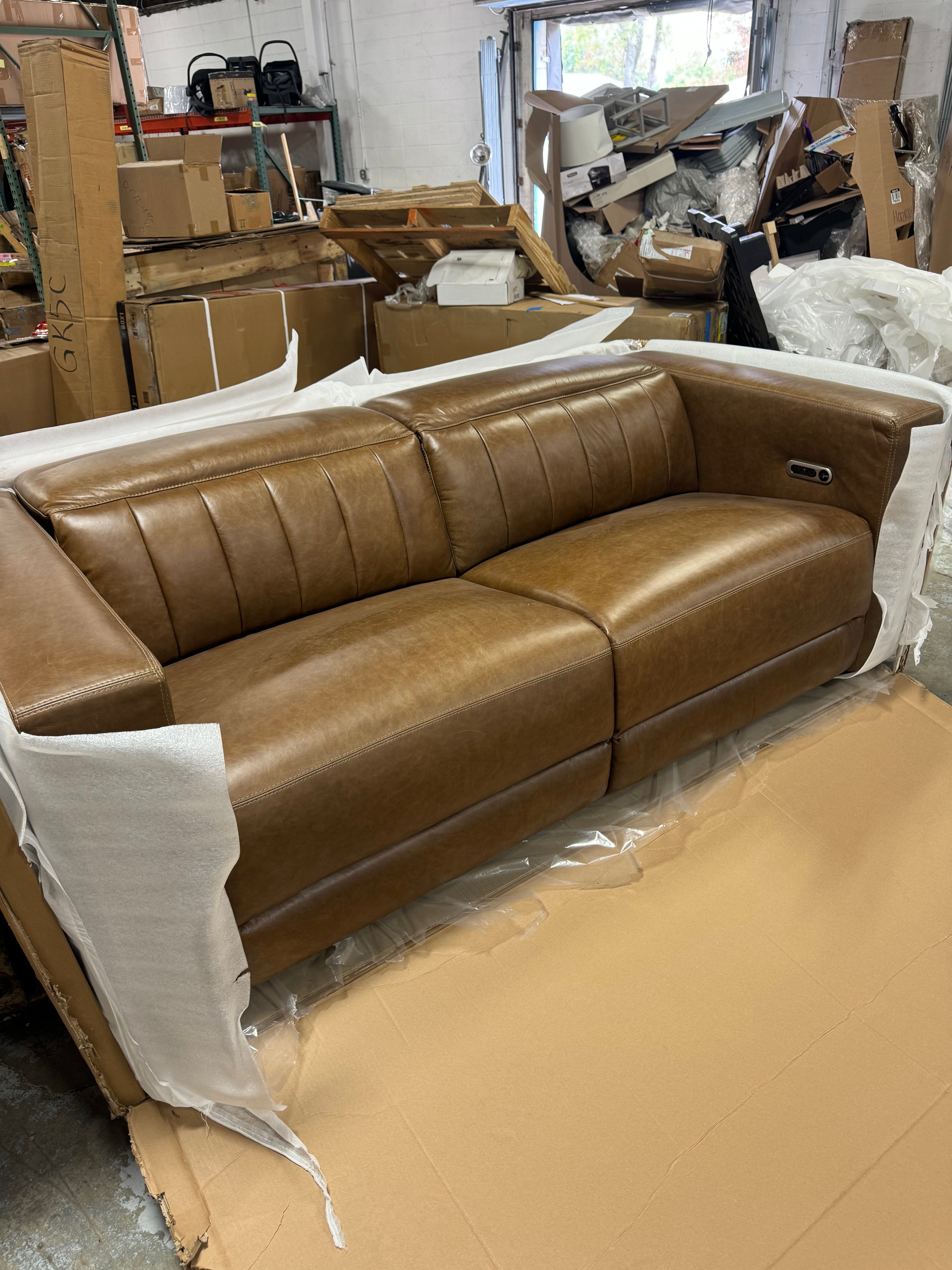 Flexsteel Idyllwild Leather Reclining Sofa Salvage & Co Indy