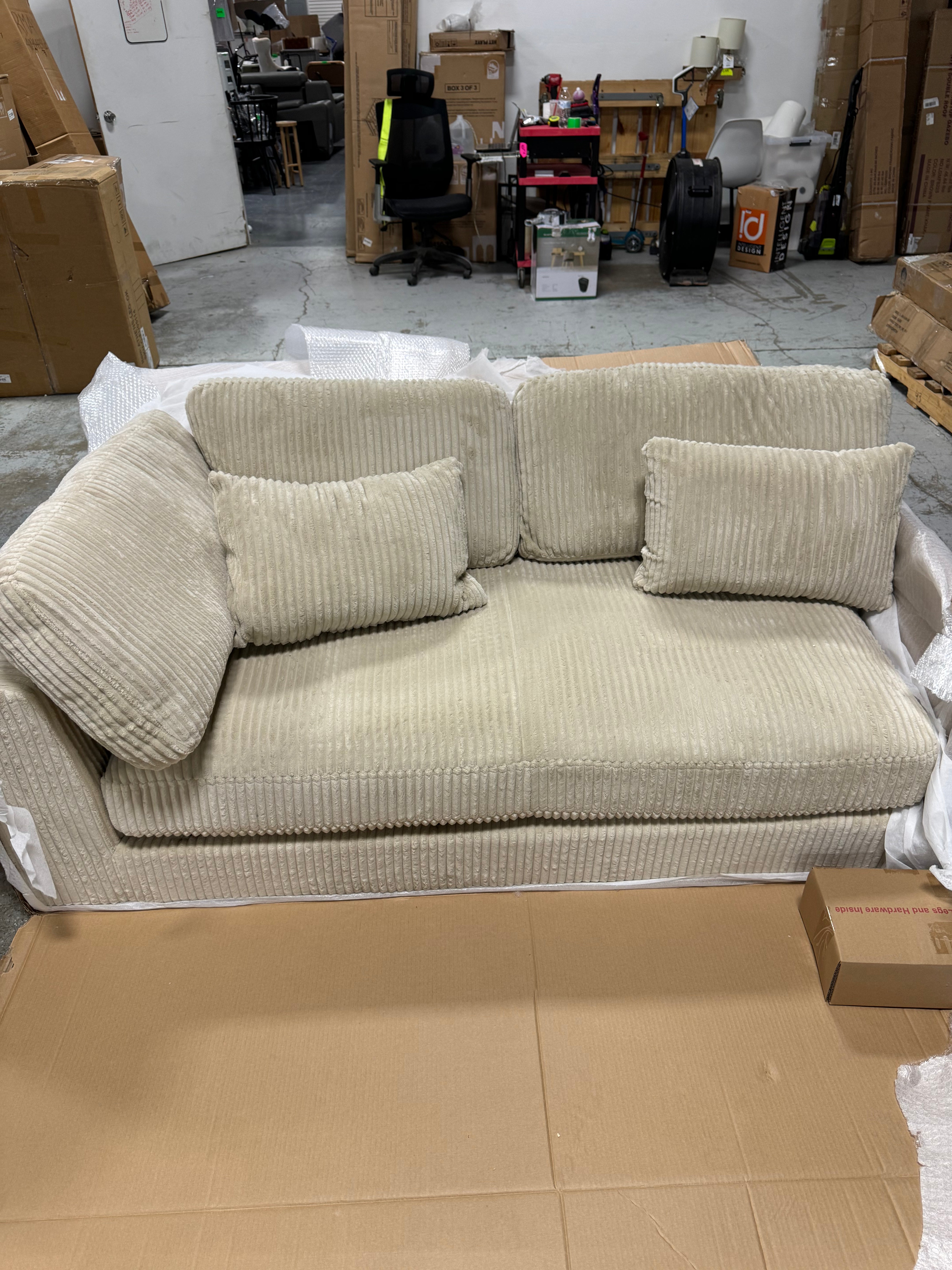 Basilius 1 - Piece Corduroy Partial Sectional
