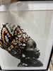 2pc Cultural Framed Wall Posters : Modern Art Lithograph, Black Frame