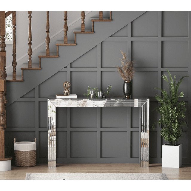 Silver Console Table Entryway Table